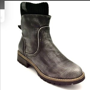 Muk Luks Sweater Collar Embossed Bobbi Boots